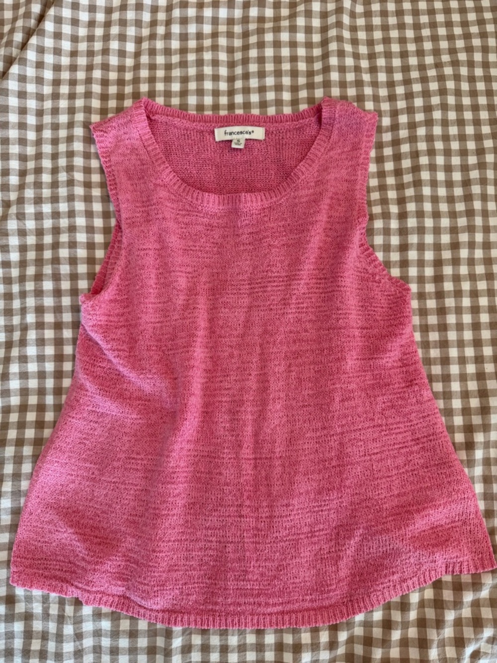 Francesca's Collections Hot Pink Sleeveless Knit Tank